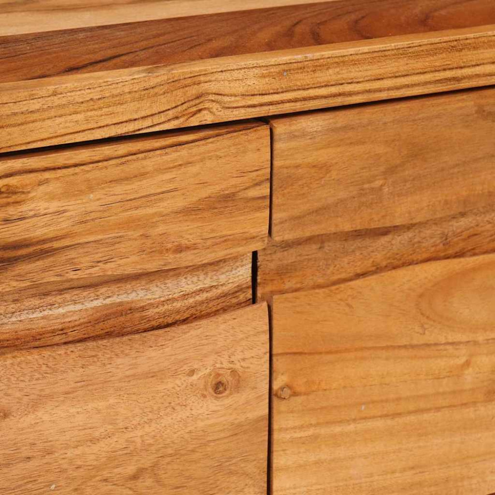 Produktbild för TV-skåp med hylla Brun 110 x 30 x 40 cm Massivt Akaciaträ