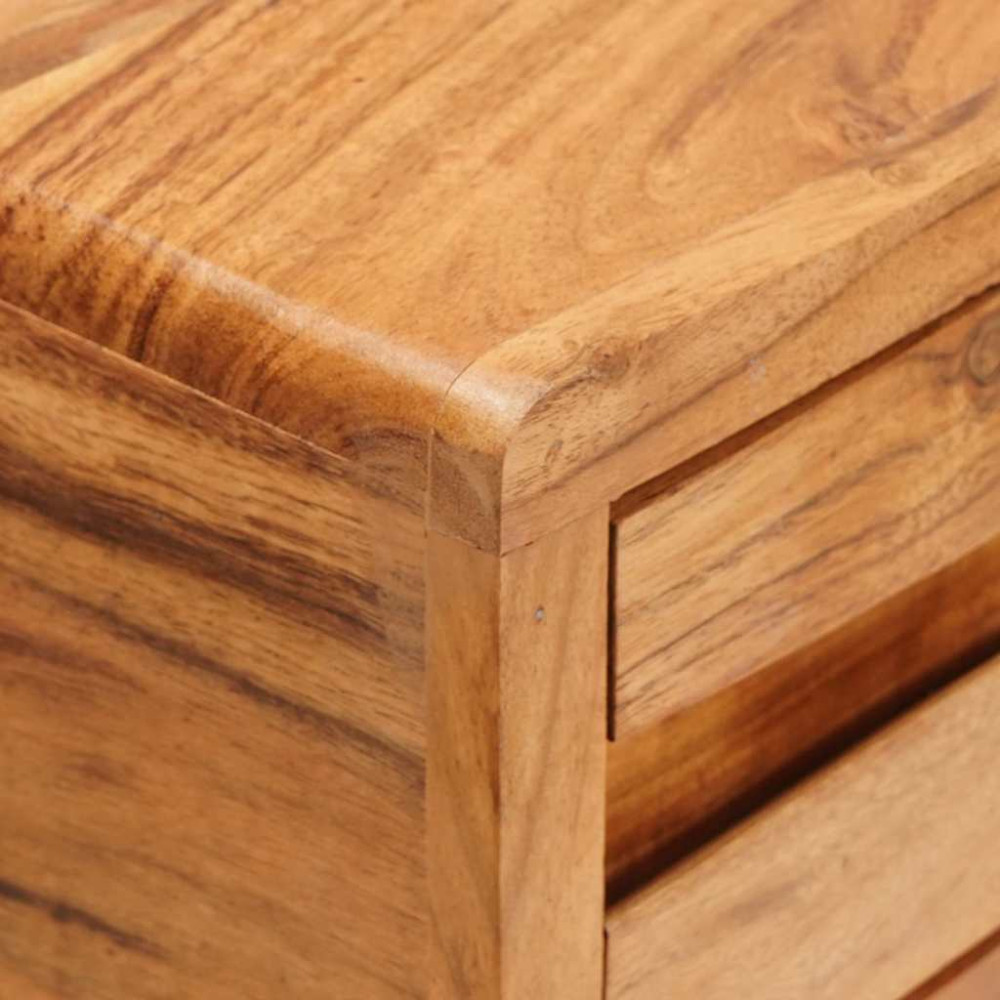 Produktbild för Konsolbord med låda Brun 110 x 30 x 80 cm Massivt Akaciaträ