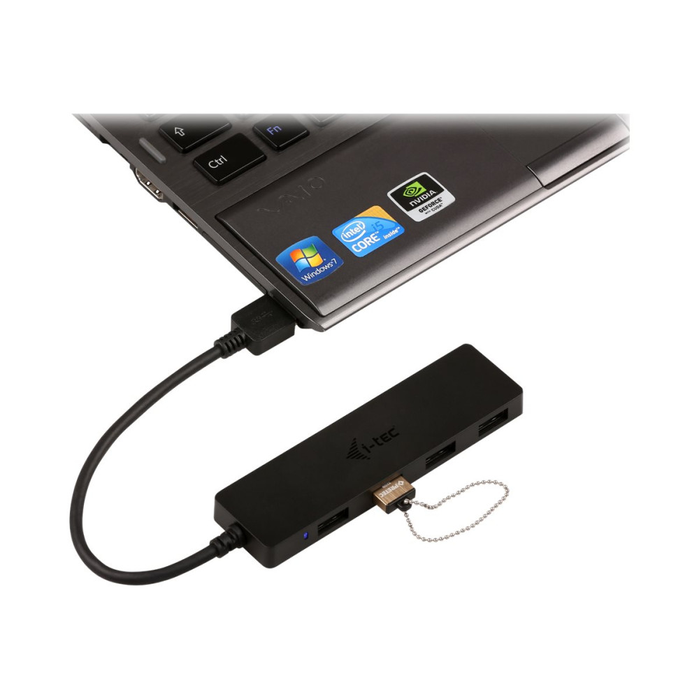 Produktbild för i-Tec USB 3.0 Slim Passive HUB - hubb - 4 portar