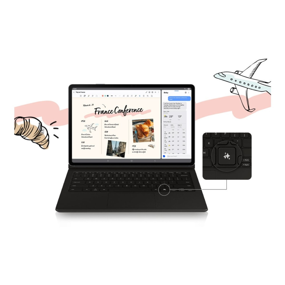 Produktbild för Samsung Galaxy Tab S10 FE+ - surfplatta - Android - 256 GB - 13.1" - 3G, 4G, 5G - tjänst ingår ej