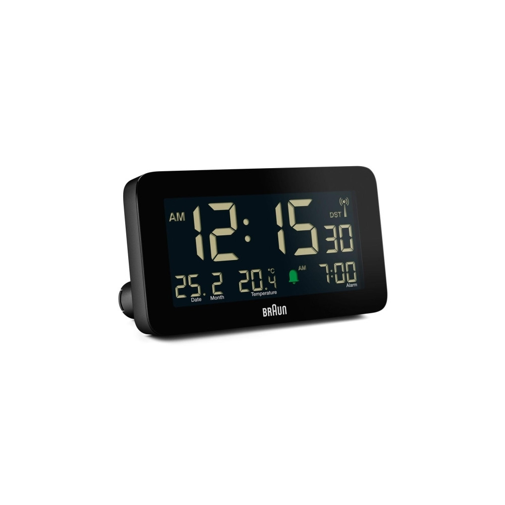 Produktbild för Braun BC10B-DCF, Digital väckarklocka, Rektangel, Svart, 12/...