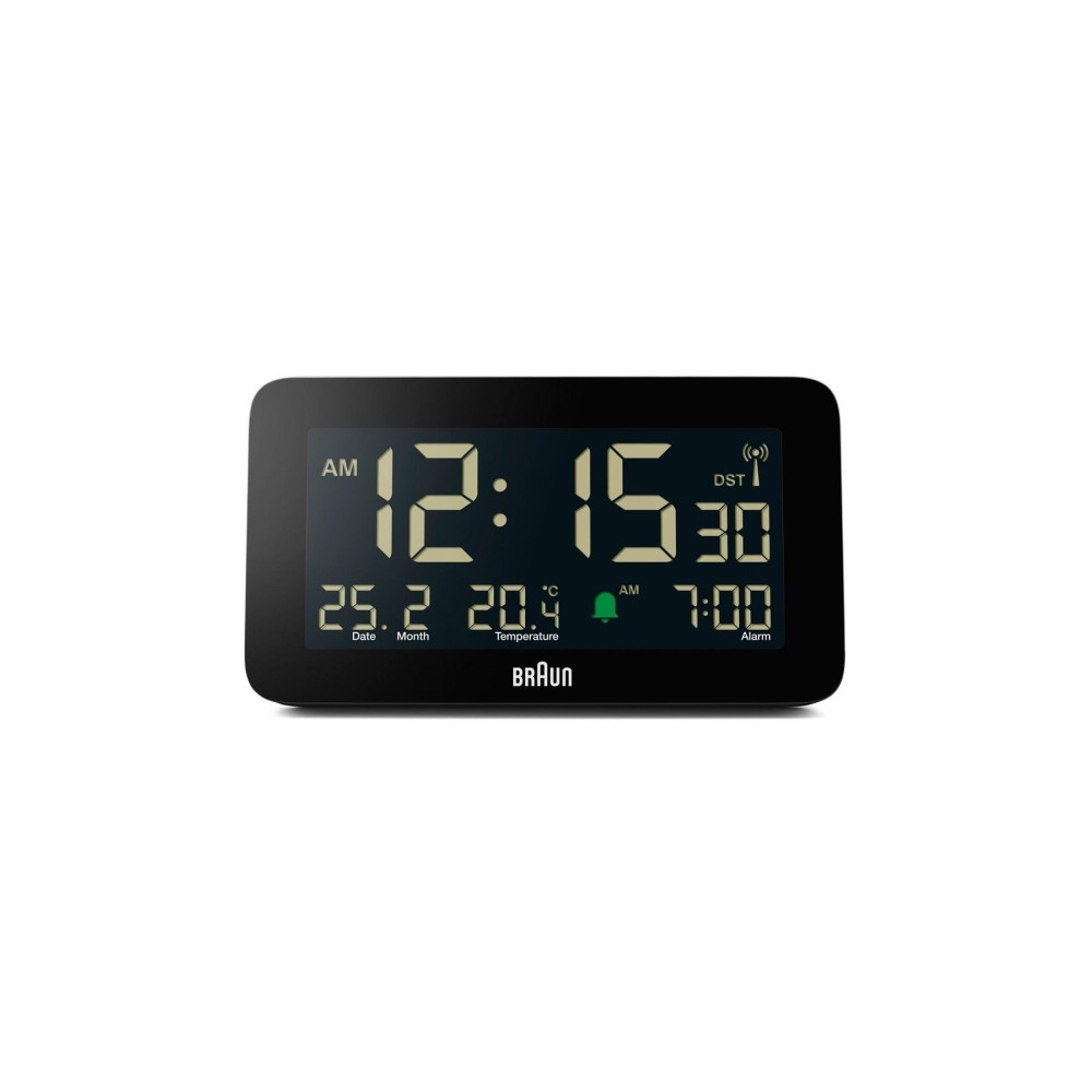 Produktbild för Braun BC10B-DCF, Digital väckarklocka, Rektangel, Svart, 12/...