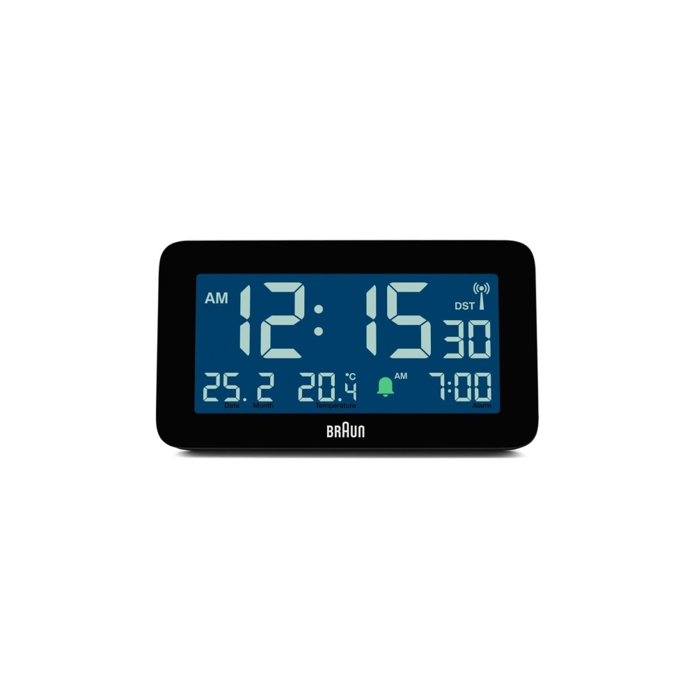 Produktbild för Braun BC10B-DCF, Digital väckarklocka, Rektangel, Svart, 12/...