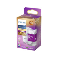 Produktbild för Philips - LED-spotlight - GU10 - 6.2 W - varmt vitt ljus - 2200-2700 K
