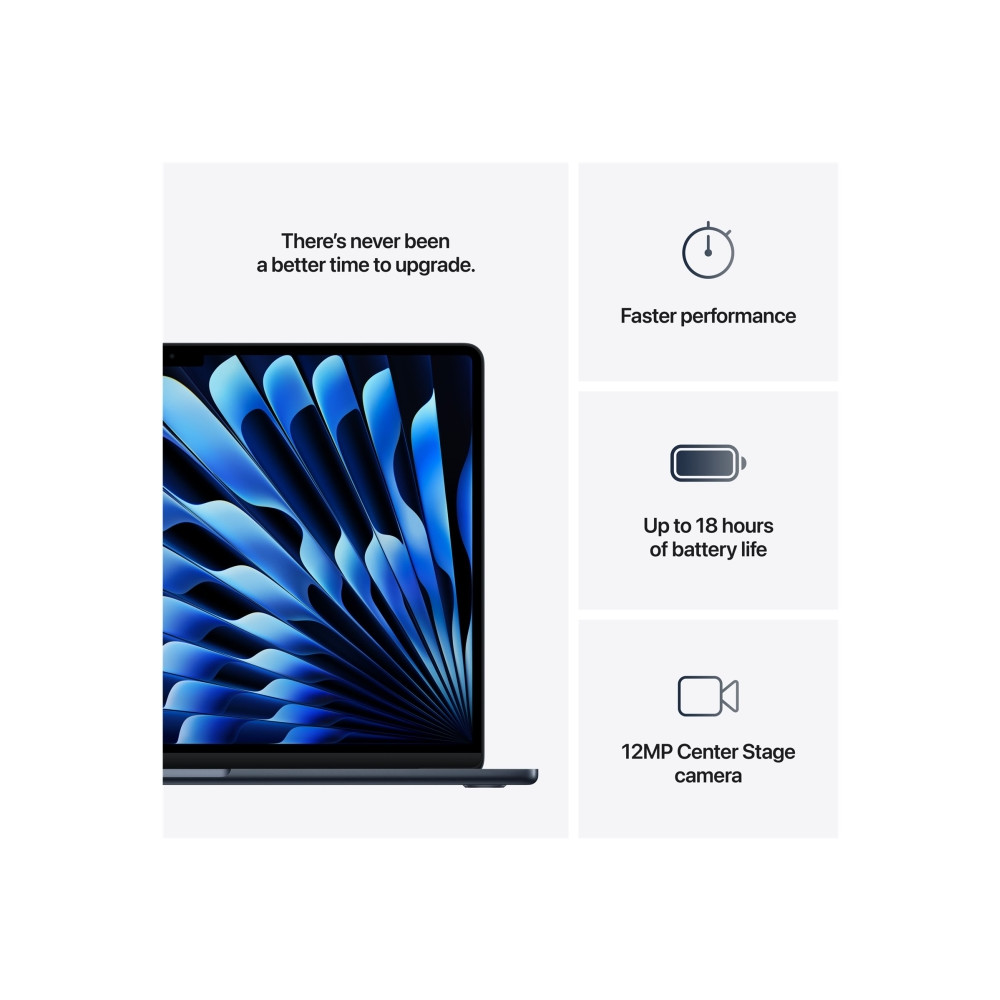 Produktbild för Apple MacBook Air - 15.3" - Apple M4 - 16 GB RAM - 256 GB SSD - dansk