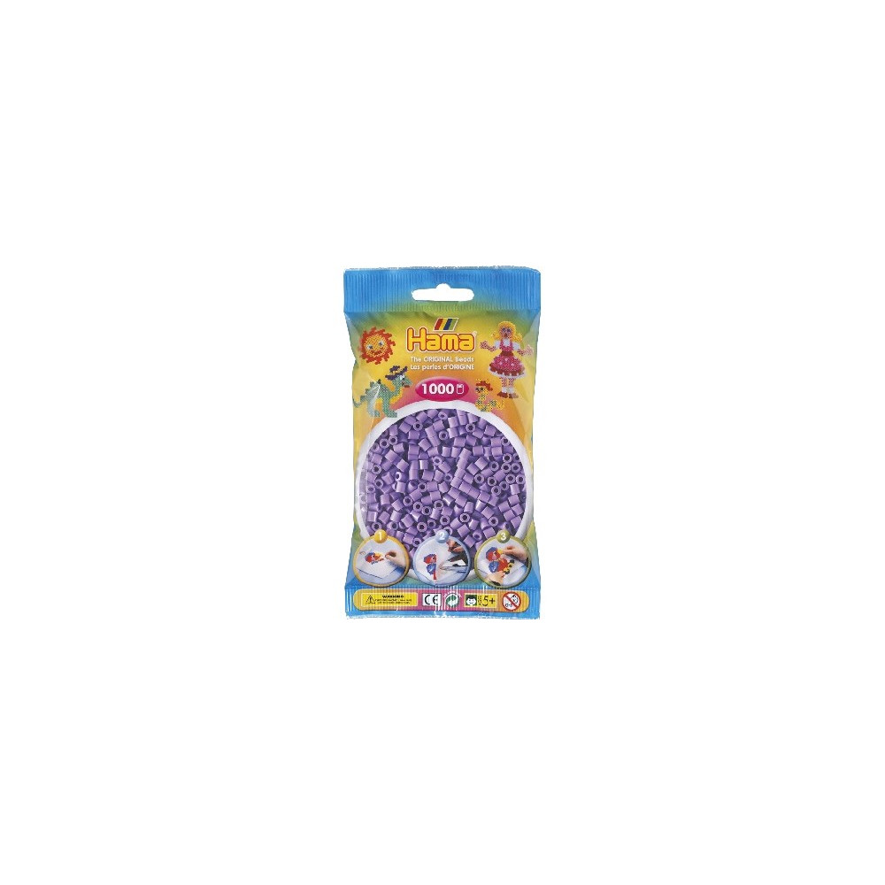 Produktbild för Hama midi pärlor pastelllila (1000 st)