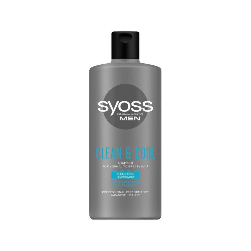 Produktbild för SYOSS_Men Clean &amp Cool Shampoo for normal and fast oily h...