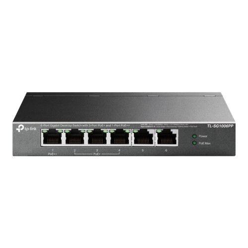 TP-LINK TP-Link TL-SG1006PP V1 - switch - 6 portar - ohanterad