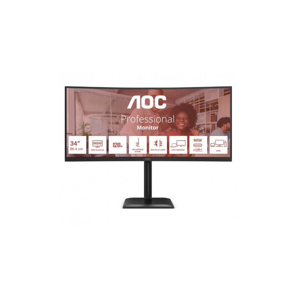 Produktbild för AOC CU34E4CV - LED-skärm - böjd - 34" - HDR