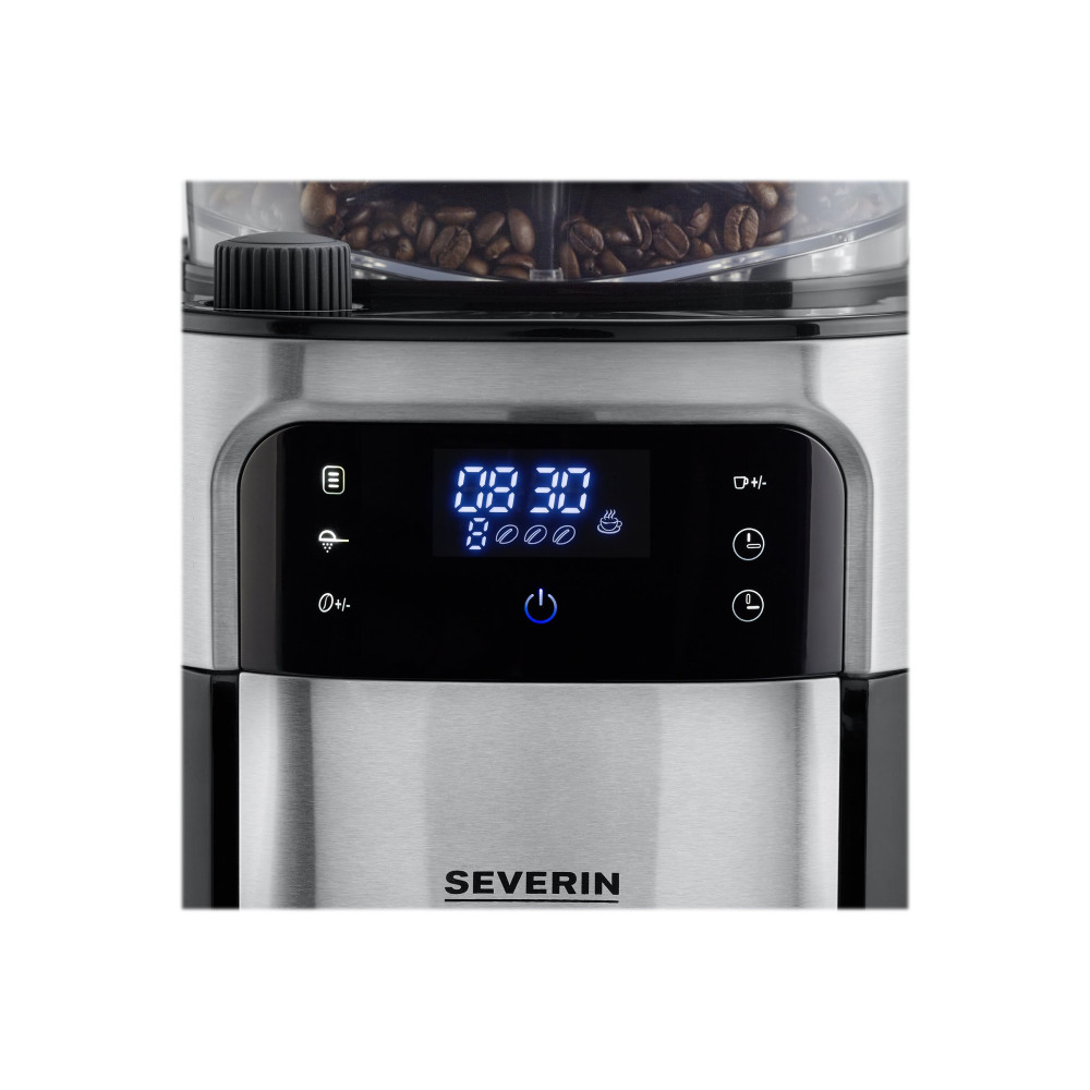 Produktbild för SEVERIN KA 4814 - kaffemaskin - borstat stål/svart
