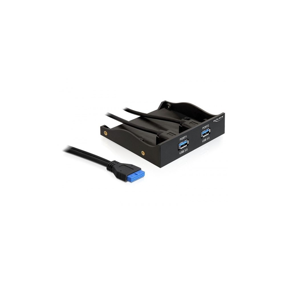 Produktbild för Delock USB 3.0 Front Panel 2-Port - portpanel till lagringsfack