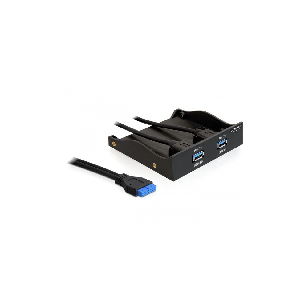Produktbild för Delock USB 3.0 Front Panel 2-Port - portpanel till lagringsfack