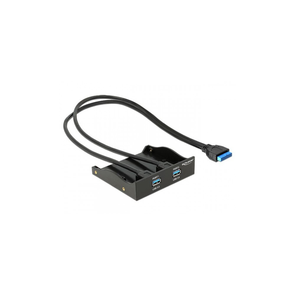 Produktbild för Delock USB 3.0 Front Panel 2-Port - portpanel till lagringsfack