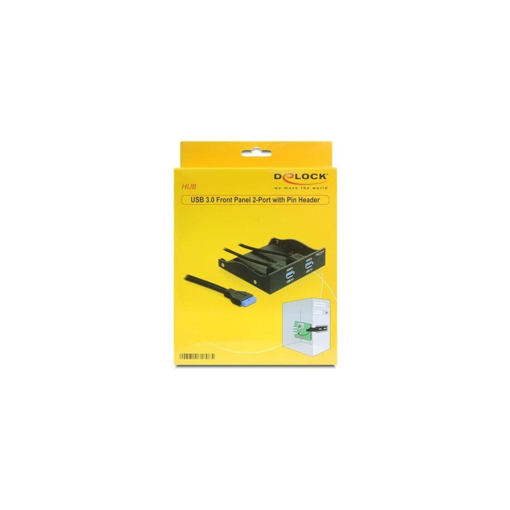 Produktbild för Delock USB 3.0 Front Panel 2-Port - portpanel till lagringsfack