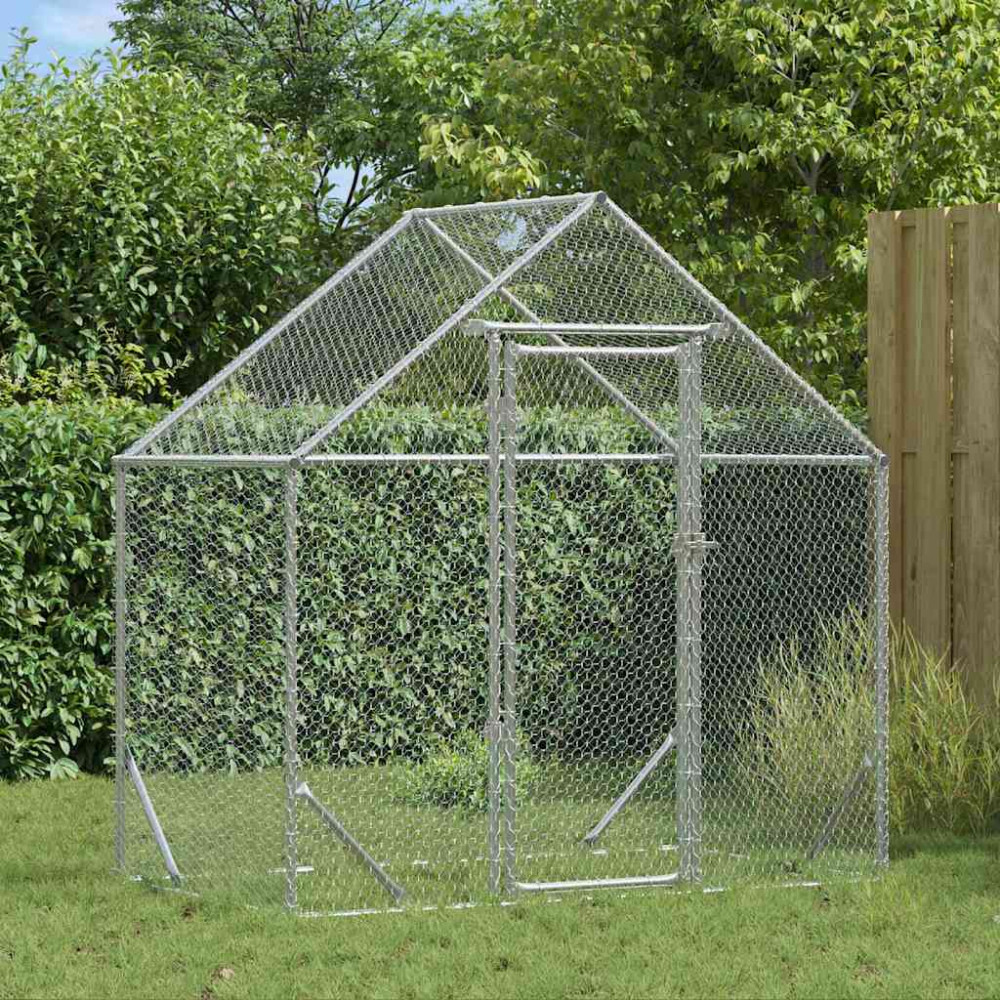Produktbild för Hönshus Silver 170 x 100 x 177 cm Galvaniserat Stål