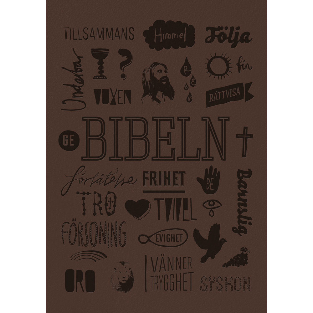 Produktbild för Svenska Folkbibeln 2015 (slimline, mörkbrun Konfirmandbibeln) (inbunden)