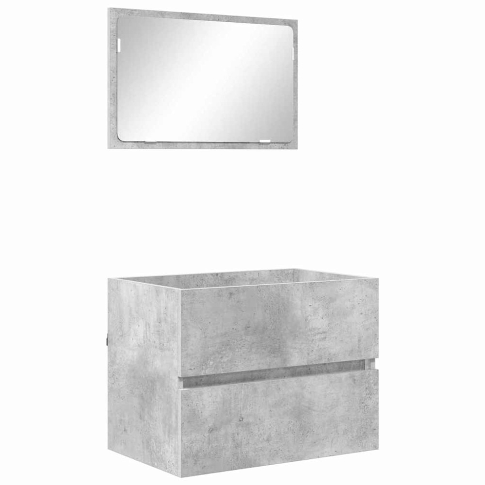 Produktbild för Badrumsmöbelset Betonggrå 60 x 38,3 x 45 cm Konstruerat trä