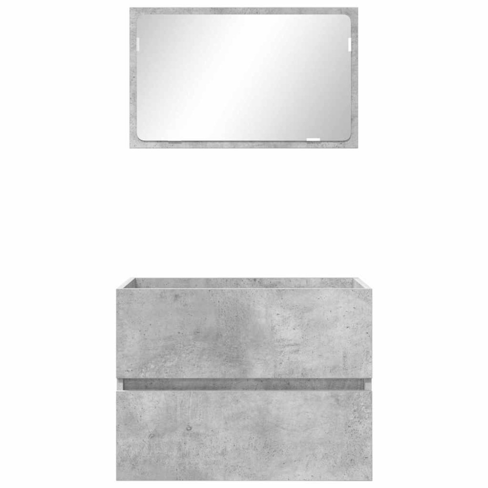 Produktbild för Badrumsmöbelset Betonggrå 60 x 38,3 x 45 cm Konstruerat trä