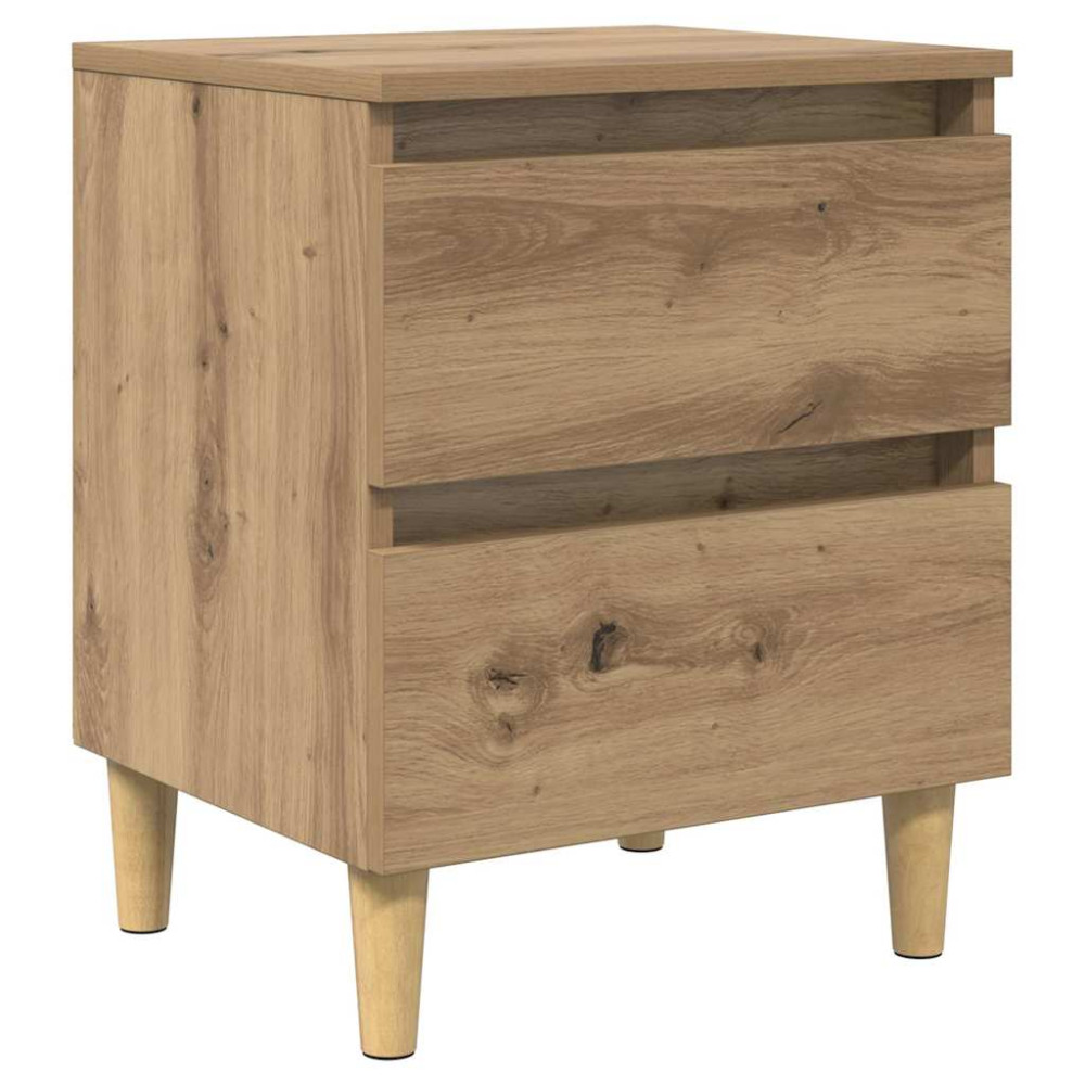 Produktbild för Sängskåp med låda Artisan Ek 40 x 35 x 50 cm Konstruerat trä