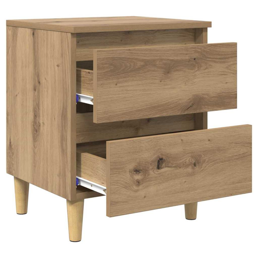 Produktbild för Sängskåp med låda Artisan Ek 40 x 35 x 50 cm Konstruerat trä