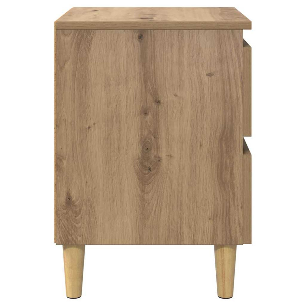 Produktbild för Sängskåp med låda Artisan Ek 40 x 35 x 50 cm Konstruerat trä