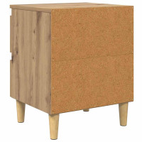 Produktbild för Sängskåp 2 pcs Artisan Ek 40 x 35 x 50 cm Konstruerat trä