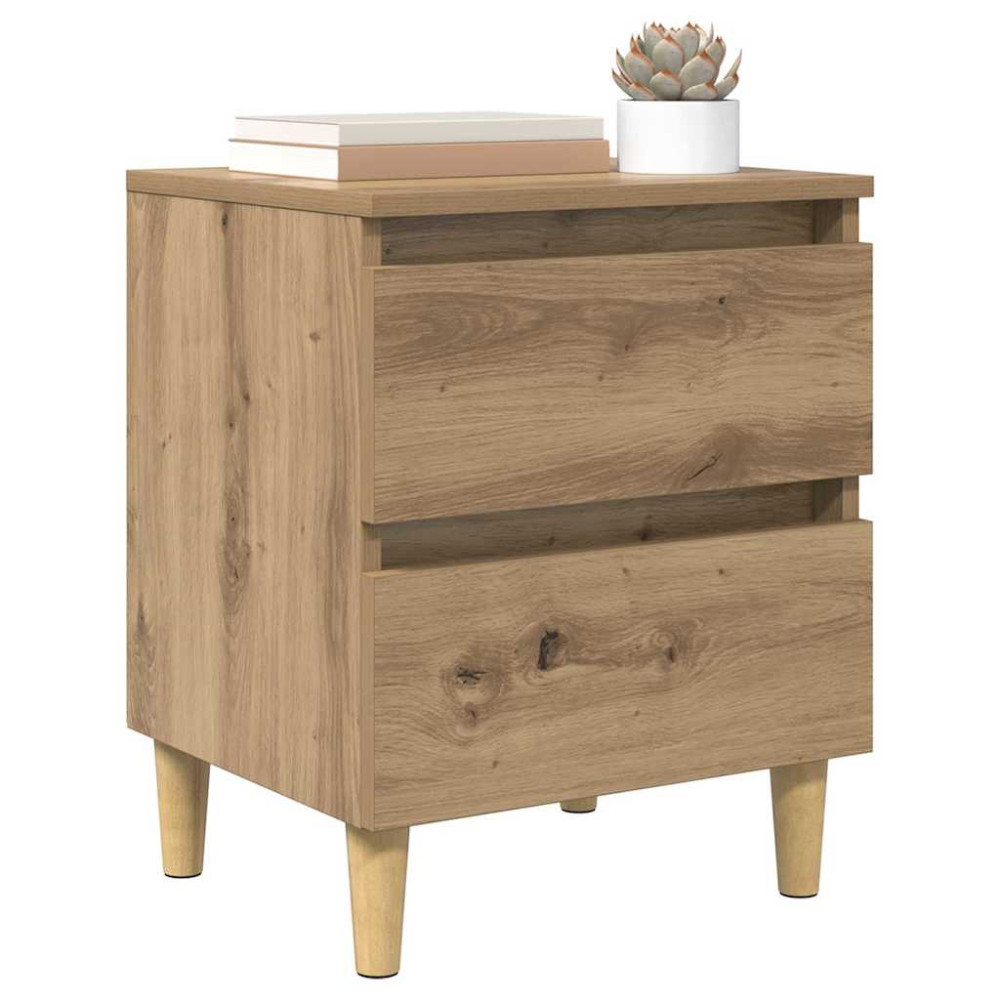 Produktbild för Sängskåp 2 pcs Artisan Ek 40 x 35 x 50 cm Konstruerat trä