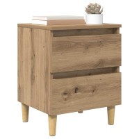 Produktbild för Sängskåp 2 pcs Artisan Ek 40 x 35 x 50 cm Konstruerat trä
