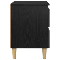 Produktbild för Sängskåp med låda Svart Ek 40 x 35 x 50 cm Konstruerat trä