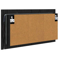 Produktbild för Badrumsspegelskåp Svart Ek 80 x 12 x 45 cm Konstruerat trä