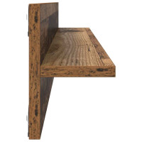 Produktbild för Vägg hyllor 4 pcs Gammalt trä 80 x 11,5 x 18 cm Konstruerat trä