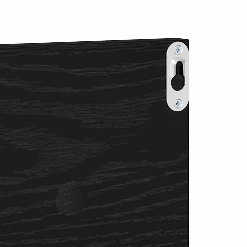Produktbild för Vägg hyllor 4 pcs Svart Ek 80 x 11,5 x 18 cm Konstruerat trä