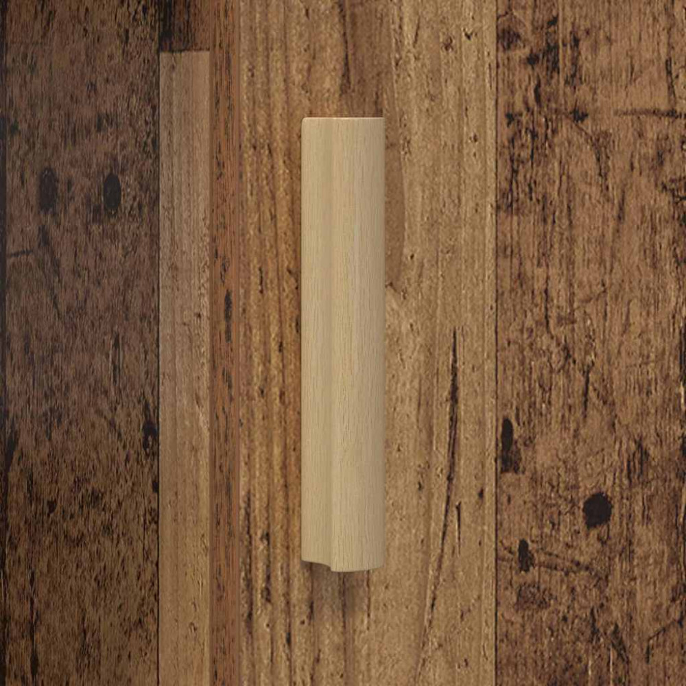 Produktbild för Skrivbord med dörr Gammalt trä 140 x 50 x 75 cm Konstruerat trä