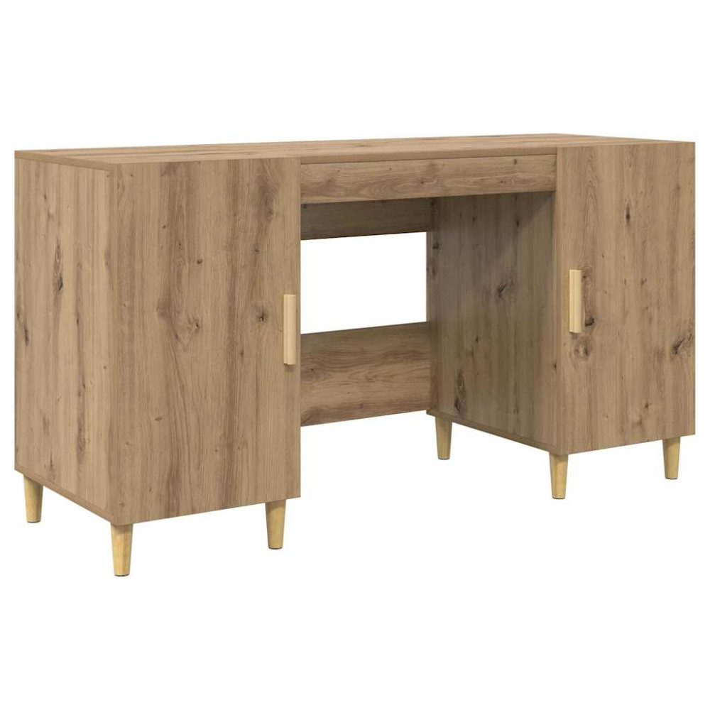 Produktbild för Skrivbord med hylla Artisan Ek 140 x 50 x 75 cm Konstruerat trä