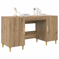 Produktbild för Skrivbord med hylla Artisan Ek 140 x 50 x 75 cm Konstruerat trä