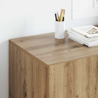 Produktbild för Skrivbord med hylla Artisan Ek 140 x 50 x 75 cm Konstruerat trä