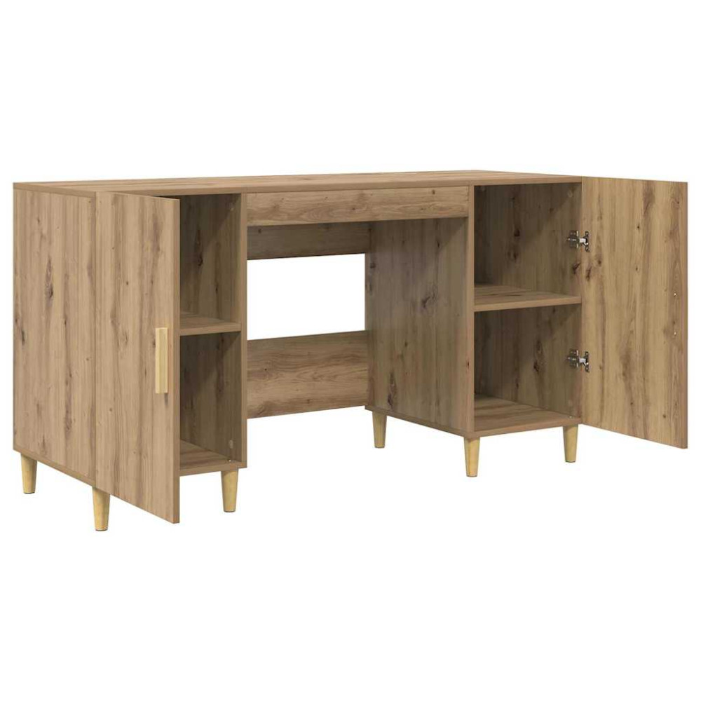 Produktbild för Skrivbord med hylla Artisan Ek 140 x 50 x 75 cm Konstruerat trä