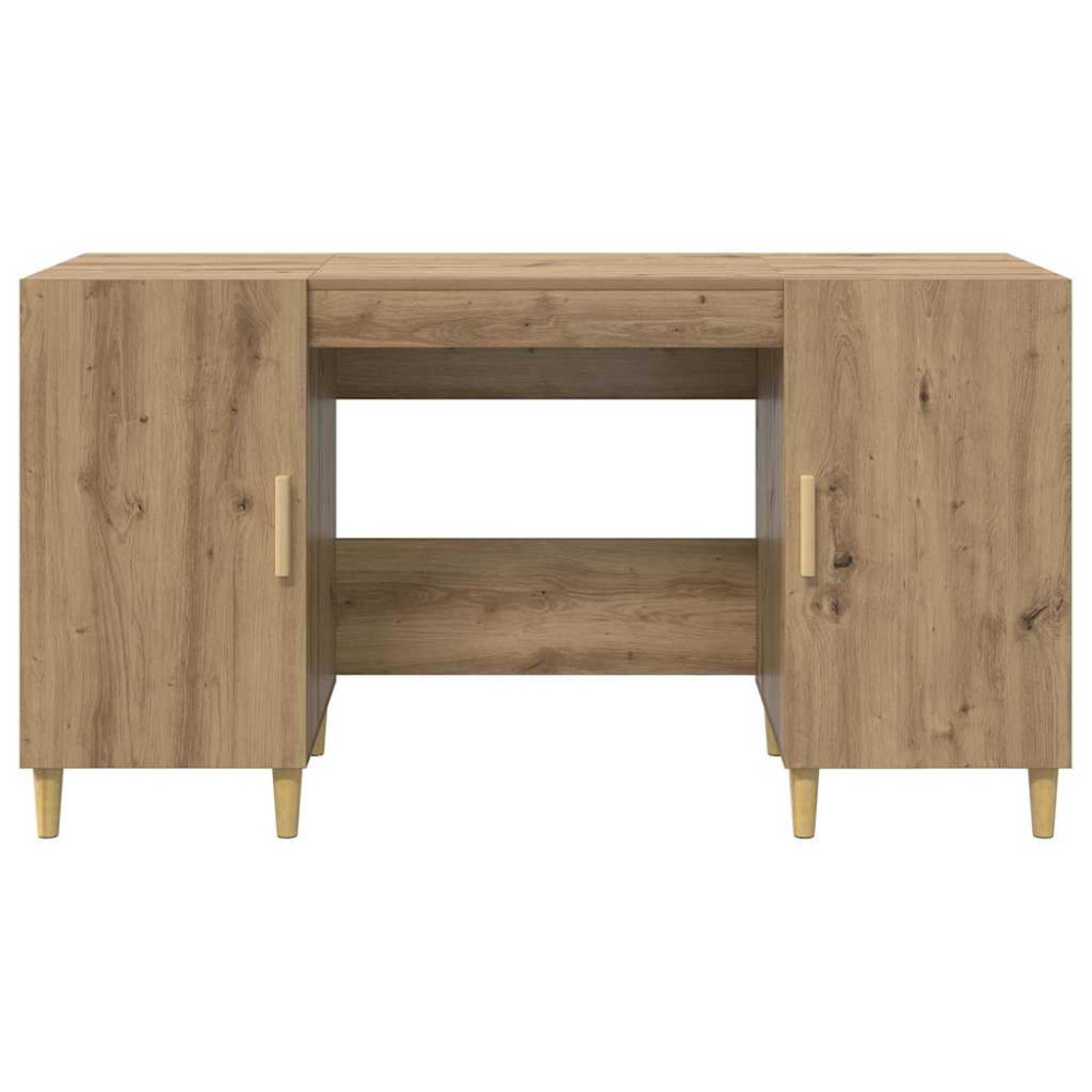 Produktbild för Skrivbord med hylla Artisan Ek 140 x 50 x 75 cm Konstruerat trä