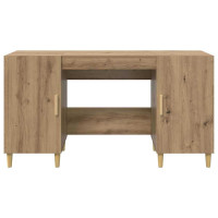 Produktbild för Skrivbord med hylla Artisan Ek 140 x 50 x 75 cm Konstruerat trä