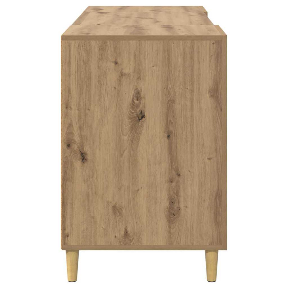 Produktbild för Skrivbord med hylla Artisan Ek 140 x 50 x 75 cm Konstruerat trä
