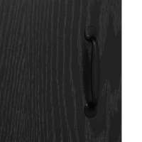 Produktbild för Sideboard Svart Ek 69,5 x 34 x 90 cm Konstruerat trä