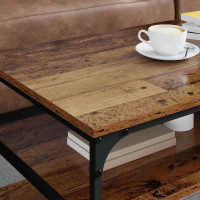 Produktbild för Kaffeebord Gammalt trä 100 x 50 x 45 cm Konstruerat trä