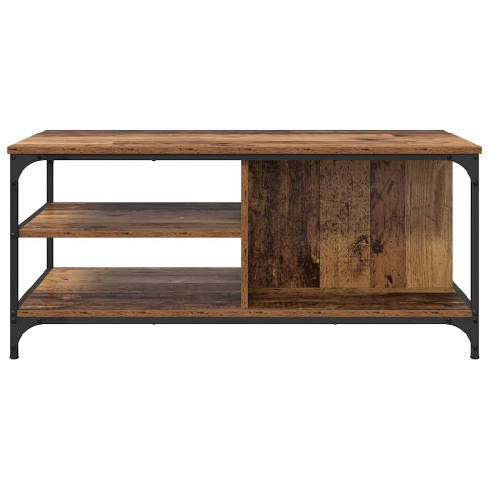 Produktbild för Kaffeebord Gammalt trä 100 x 50 x 45 cm Konstruerat trä