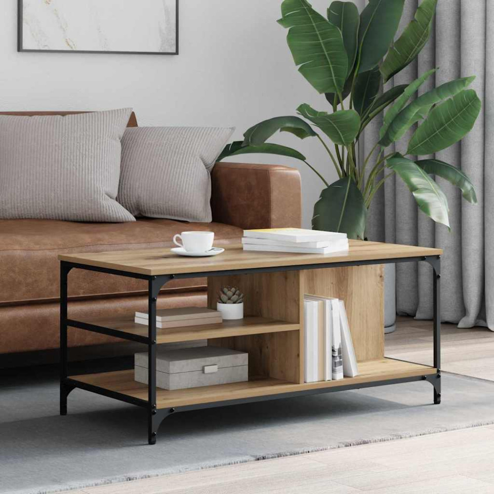 Produktbild för Kaffeebord Artisan Ek 100 x 50 x 45 cm Konstruerat trä