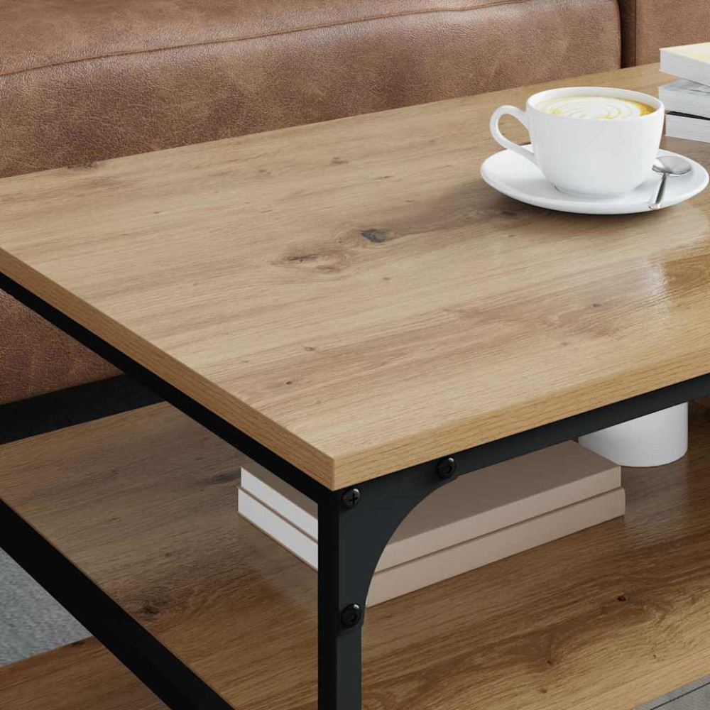 Produktbild för Kaffeebord Artisan Ek 100 x 50 x 45 cm Konstruerat trä