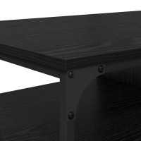 Produktbild för Kaffeebord Svart Ek 100 x 50 x 45 cm Konstruerat trä