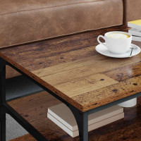 Produktbild för Kaffeebord Gammalt trä 90 x 49 x 40 cm Konstruerat trä