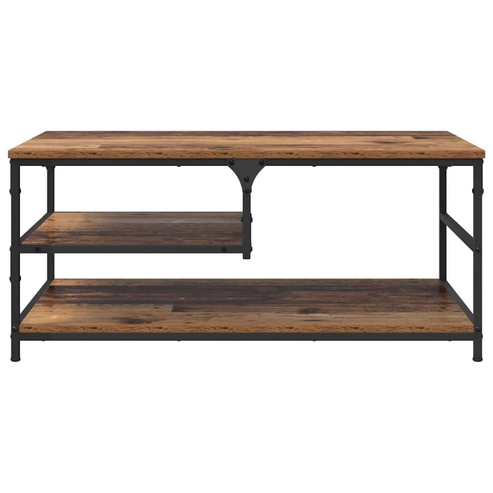 Produktbild för Kaffeebord Gammalt trä 90 x 49 x 40 cm Konstruerat trä