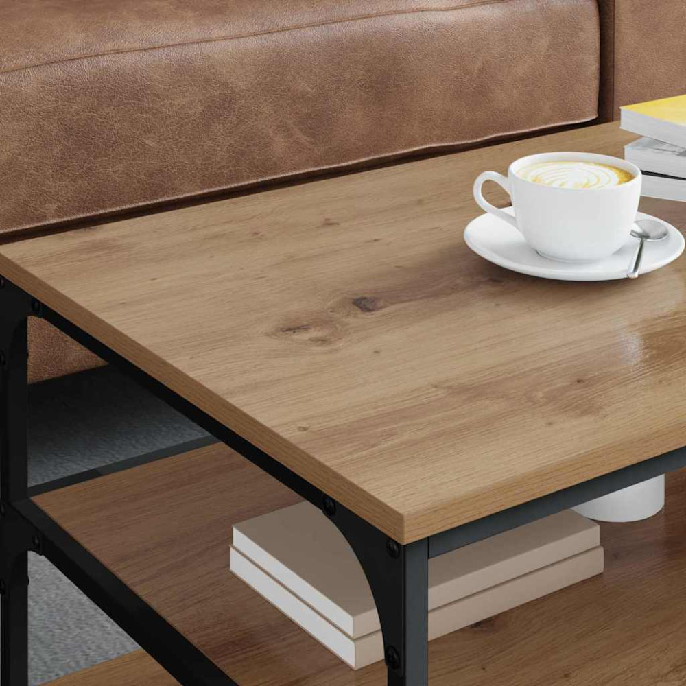 Produktbild för Kaffeebord Artisan Ek 90 x 49 x 40 cm Konstruerat trä