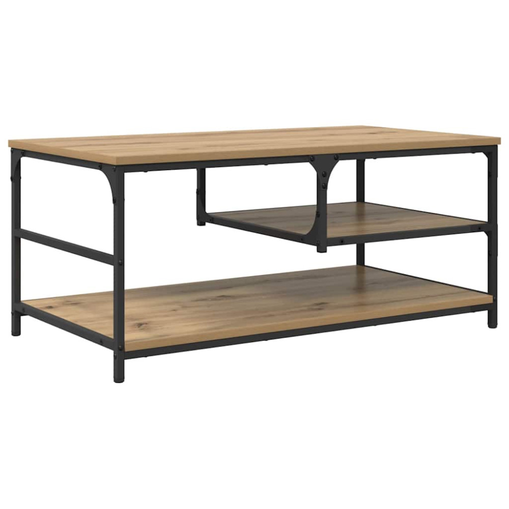 Produktbild för Kaffeebord Artisan Ek 90 x 49 x 40 cm Konstruerat trä